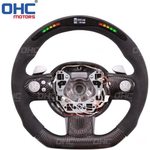 100% Real Carbon Fiber LED Display Steering Wheel compatible for R55 R56 R57 R58 R59 R60 R61 S