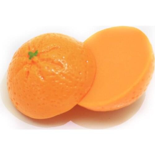20/50pcs Cute New Resin Fruit Orange Simulation Miniature Food Art Flatback Cabochon DIY Craft Decoration