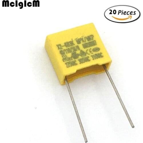 MCIGICM 20pcs capacitor X2 capacitor 275VAC X2 Polypropylene film capacitor 0.068uF 68nF Pitch 10mm