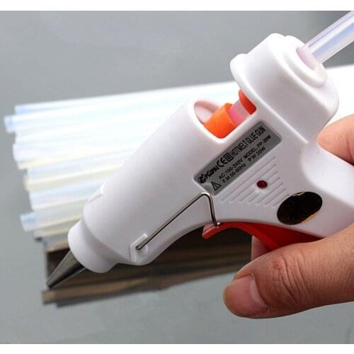 20W Hot Melt Glue Gun with 2Pcs 7mm*200mm Glue Stick Industrial Mini Glue Gun Repair Thermo Electric Heat Temperature Tool