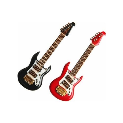 2017 Mini Electric Guitar Magnet Sticker in Iron Musical Instrument Model Birthday Gift Musical Gift