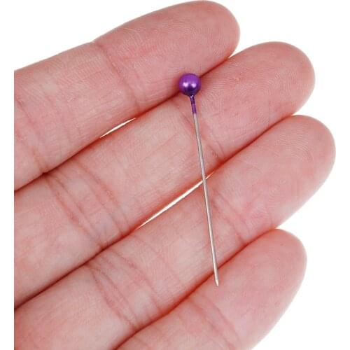 38mm 100pcs/box 2 styles Round Pearl Head Dressmaking Pins Weddings Corsage Florists Sewing Pin