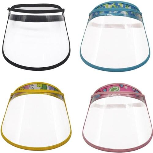 3D Transparent Cartoon Full Face Shields Mask Outdoor Kids Children Boy Girl Cartoon Face Shields Cover Mask With Elastic Band