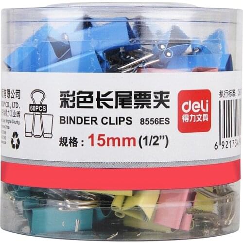 8556ES long tail clip 6 # color dovetail 15mm small size ticket classification clip 60 iron clips