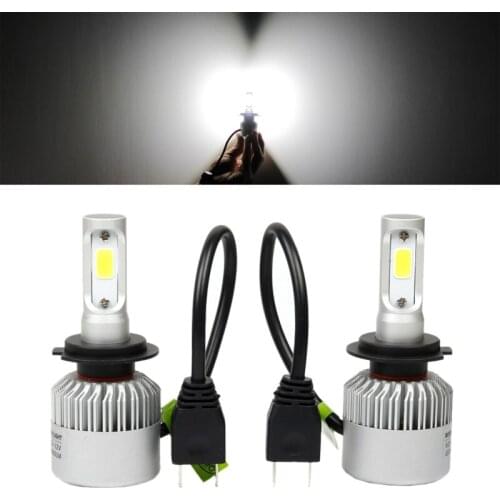 9~30V H7 COB LED Headlight Conversion 80W Car Waterproof White Light Bulbs