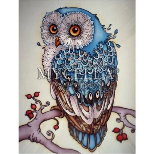 5D DIY Diamond Embroidery Owl Full Mosaic Picture Diamond Painting Cross Stitch Animals Rhinestones Needlework Gifts Home Decor