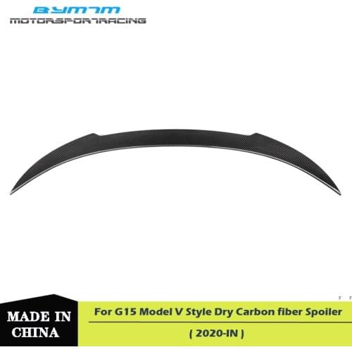 Car exterior decoration V Style Excellent Dry Carbon fiber Spoiler For BMW 8 Series G15 F92 M8