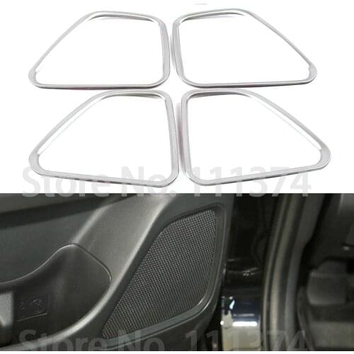 Chrome For Mitsubishi Outlander 2014 2015 2016 2017 2018 Inner Door Stereo Speaker Audio Sound Decorative Frame lamp Cover