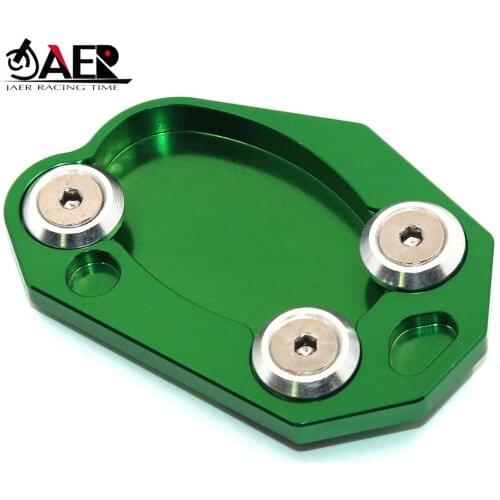 JAER Foot Side Stand kickstand platepad Enlarger For Kawasaki Z800 Z900 Z1000 ER6F NINJA650 ER6N ZX6R Z1000SX ZX10R