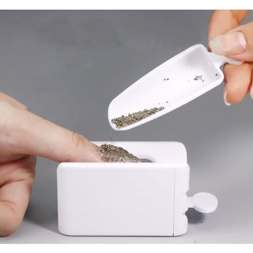 1 Pc Nail Glitter Nail Pillow Art Brush Powder Recycling Storage Box Collection Tray Case Manicure Equipment Tools Accessories