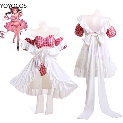 YOYOCOS Arknights Eyjafjalla Cosplay Costumes Swimwear Anime Clothes Girl Dress Beach Cover Up Dress Halloween Costumes Party