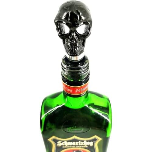 Creative Skull Wine Stopper Stainless Steel Wine Champagne Bottle Stopper Vacuum Sealed Wine Pourer Stopper