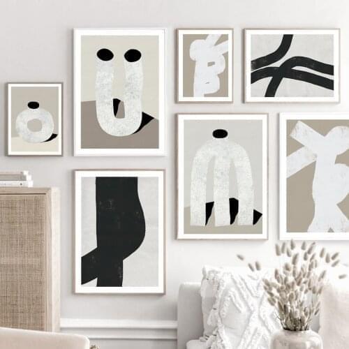 Line Cylinder Shadow Curve Wall Art Canvas Painting Nordic Posters And Prints Wall Pictures For Living Room Minimalist Decor