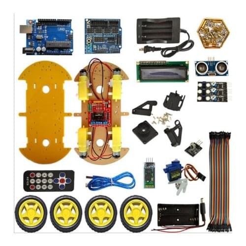 Multifunction Bluetooth Controlled Robot Smart Car Kits uno