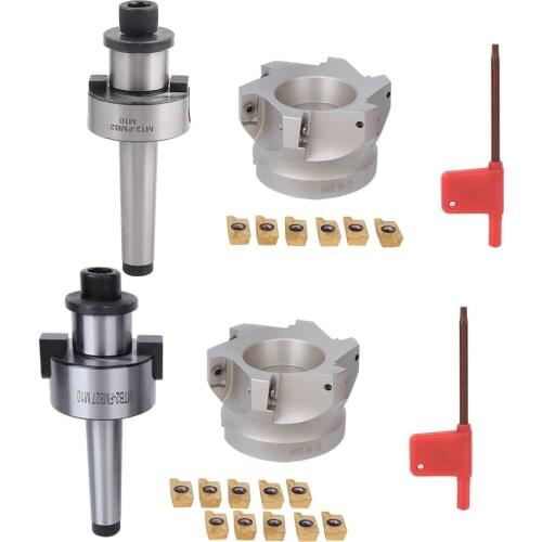 MT2-FMB27 Collet Chuck Holder + BAP400R-80-27 CNC 6 Edge Right Angle Face Milling Cutter + 6Pcs/10Pcs APMT1604 Milling Inserts