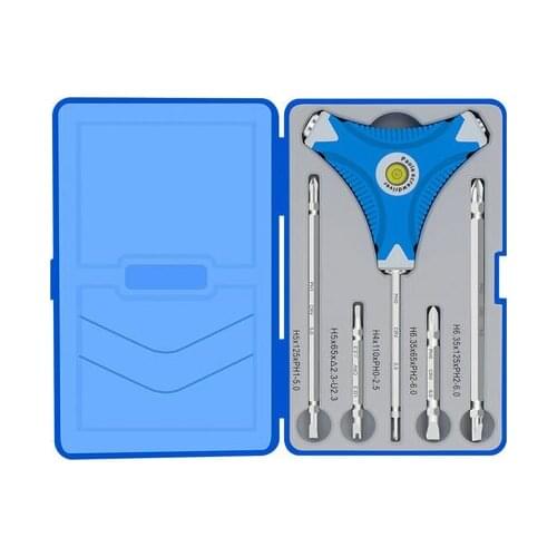6-in-1 multifunctional Y-type combination screwdriver set, with level,chrome vanadium steel material, home appliance repair tool
