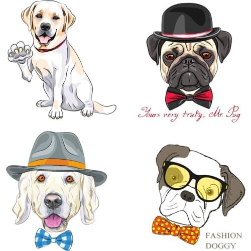ZOTOONE Dog stickers for iron transfer clothes DIY accessory t-shirt dresses washable heat transfer