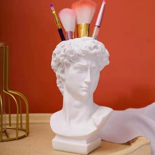 New Nordic Style Creative David Pen Holder Dried Flower Flower Arrangement Vase Dressing Table Makeup Brush Storage Bucket