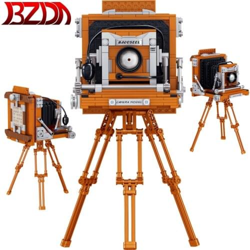 BZDA New Retro Camera Mini Digital Camera Building Blocks Retro Collecting Toys Camera Bricks Birthday Gifts For Children Toys