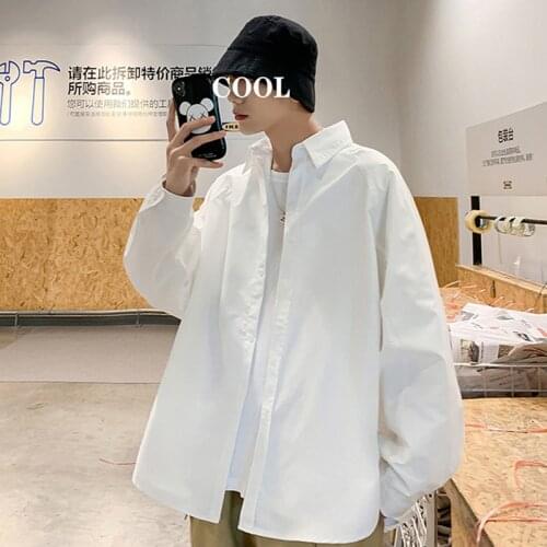 Soild style shirt mens long sleeve no iron solid color shirt coat spring Korean fashion casual inch shirt shirts for men 2021