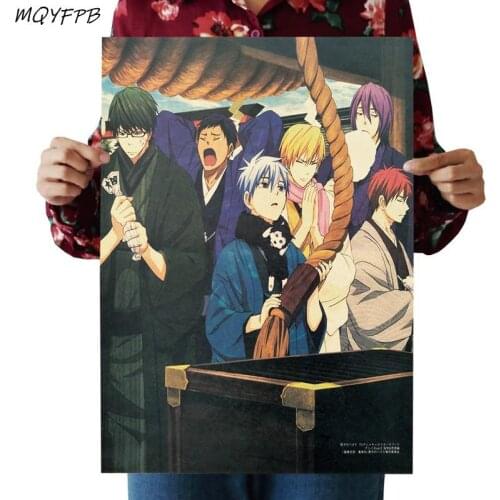 Anime Kurokos Basketball Kraft Paper Poster Wall Stickers Home Decoration Painting 50.5x3cm