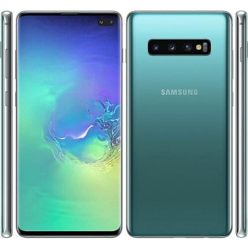 Samsung Galaxy S10+ S10 Plus G975U Refurbished 6.4" 8GB RAM 128GB ROM Unlocked Cell Phone One SIM Android Smartphone US Version