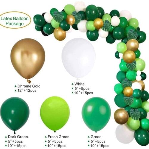 Safari Jungle Balloon Garland Arch Kit Palm Leaves And Balloons For Baby Shower Wild Theme Party Decor Supplies-ABUX