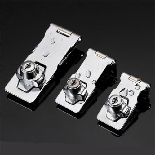30Pcs Self Hasp Lock Drawer Lock Buckle Twist Knob Keyed Hasp Latch Cabinet Door Cupboard 2.5/3/4Inch Furniture Hardware Tool