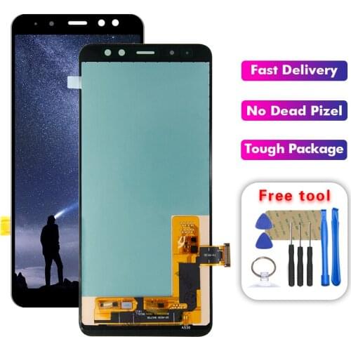 SUPER AMOLED LCD For Samsung Galaxy A8 2018 A530 A530F A530DS A530N SM-A530N LCD Touch Screen Digitizer Assembly Free Tools