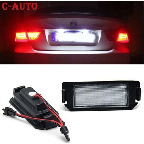 White Error Free LED License Number Plate Lights For Hyundai i30 PD Fastback Elantra GT Sonata Veloster For Kia Rio Niro Cadenz