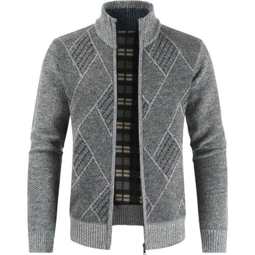 Mens Sweaters Winter Men Thick Warm Knitted Sweater Jackets Cardigan Coats Male Slim Fit Knitted Zipper Jackets Clothing