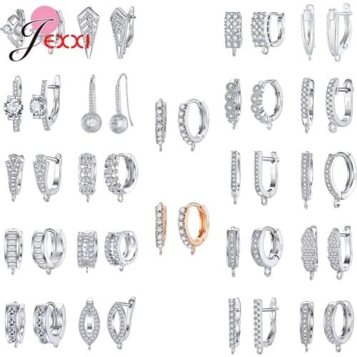 Creative 925 Sterling Silver Earwire High Quality Hoop Earring Findings For DIY Women Jewelry Making Accessory