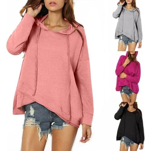 Spring Womens Fashion Casual Soft Comfy Long Sleeves Hoodie Top Ladies Thin Sport Running Sweatshirt Hot Pink Clothes Femme