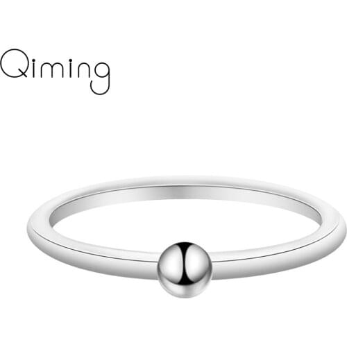 Round Bead Circle Finger Simple Rings Women Geometric Knuckle Toe fashion Ring Birthday Vintage Jewelry Gift Bague Femme