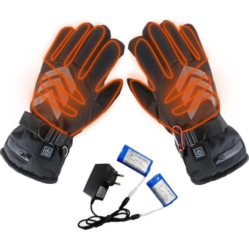 Winter Hand Warmer Electric Thermal Gloves Rechargeable Battery Heated Gloves Cycling Motorcycle Bicycle Ski Gloves benchmark