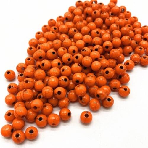 100pcs 6mm Round Stripe Loose Beads DIY Jewelry Making Necklace Bracelet Earring Accessories#WQ07