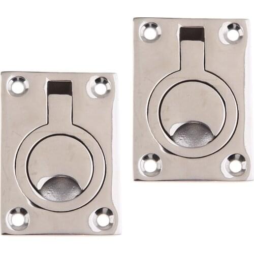 2x Floor Latch - 316 Stainless Steel Ring Pull Handle Marine Lifting Handle