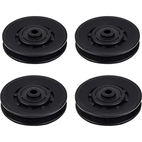 4 Pcs 90mm Universal Wearproof Abration Bearing Pulley Wheel Fitness Equipments Part Wearproof Tool for Gym Equipment