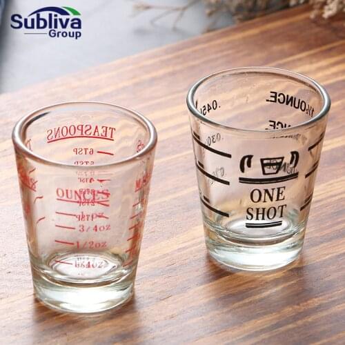 45ml Thickened Graduated Glass Oz Ounce Cup Measuring Cup Shot Glasses Kitchen Home Measure Supplies Dropshipping