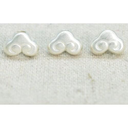 50pcs/lot Plated Silver Metal Heart Spacer Beads 10x7mm High Quality Loose Prayer Beads DIY Jewelry Making Bracelets Necklace