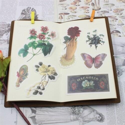 KSCRAFT 60pcs Vintage Designs Vellum Stickers for Scrapbooking Happy Planner/Card Making/Journaling Project