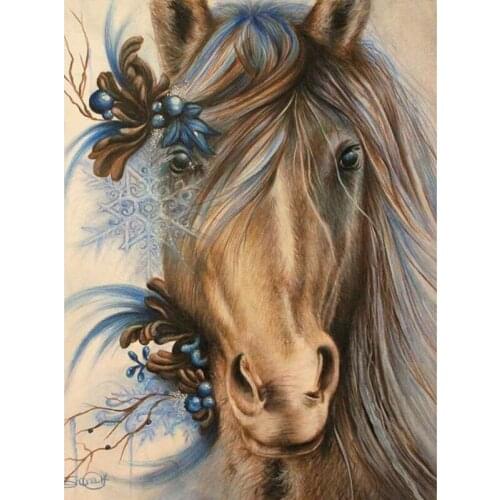 Full Square/Round Drill 5D DIY Diamond Painting "Animal Horse" 3D Rhinestone Embroidery Cross Stitch 5D Home Decor