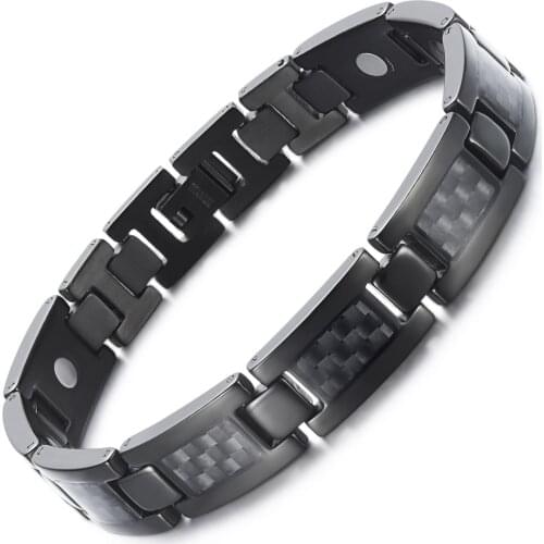 Bio Energy Health Titanium Bracelet Bangle Red Plated Magnetic Health Care Bracelet For Men Jewelry New Fashion Hand Chain