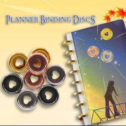 Planner Disc Buckle Hole Button Notepad Plastic Loose Foldable Disc Notebook Happy Office School Supplies