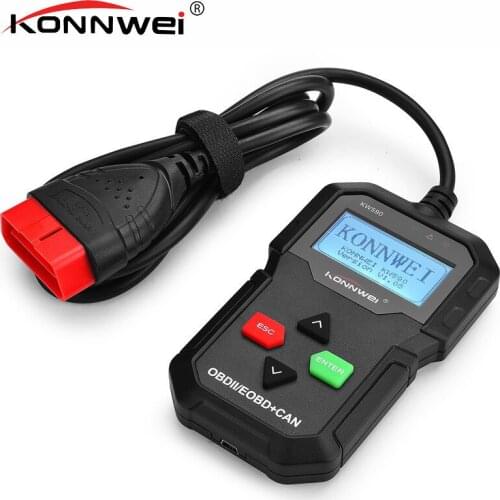 KONNWEI KW590 OBD2 ODB II Diagnostic Tool Auto Car Code Reader Scan Tool Automotive Scanner Multi-languages Better than ELM327