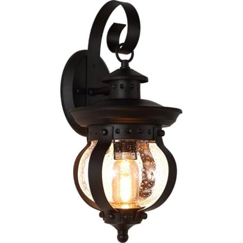 Europe outdoor Wall lamp outdoor porch lights Lampshade E27 Edsion lamp aluminum baking vintage wall light