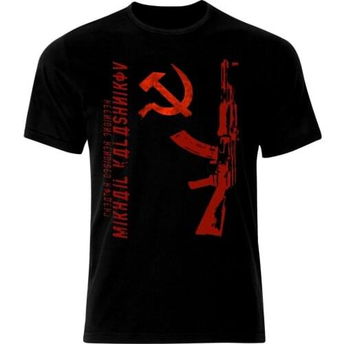 Soviet Union USSR Army Russia AK 47 Kalashnikov Assault Rifle T-Shirt. Summer Cotton Short Sleeve O-Neck Mens T Shirt New S-3XL