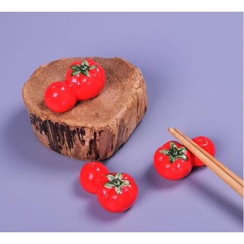 Creative Fruit, Tomato, Ceramic Chopstick Frame, Ceramic Watermelon Chopstick Frame, Chopstick Holder, Japanese Home Decoration