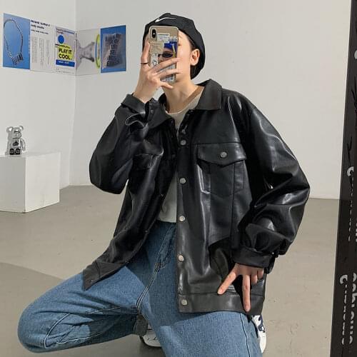 2020 Mens Russian Leather Motorcycle Bomber Jackets Casual Faux PU Coats Black Color Outerwear Fashion Trend Clothes M-2XL