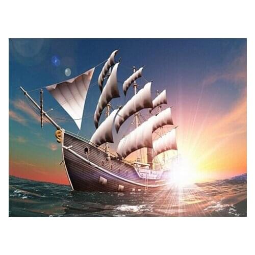 A13425 11CT/14CT/18CT/25CT/28CT oil street patterns Counted Cross Stitch DIY Cross Stitch Kits Embroidery Needlework Sets